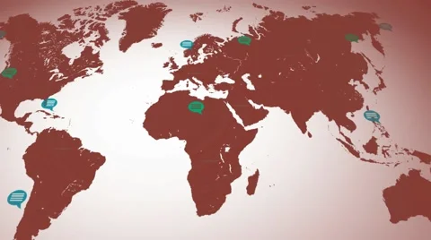 Flat colors - map moving from left to ri... | Stock Video | Pond5