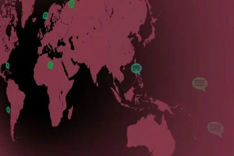 Flat colors - map moving from left to ri... | Stock Video | Pond5