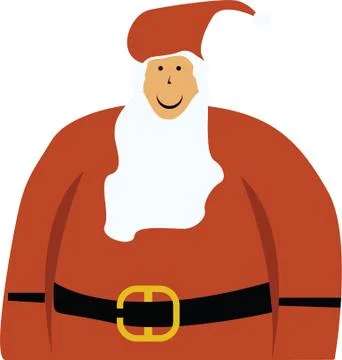 Flat comic character of Santa Claus design Stock Illustration