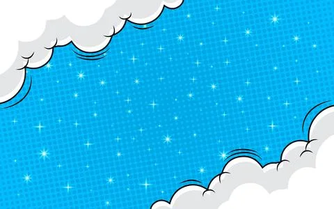 Flat comic style background with dotted halftones. Stock Illustration