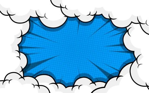 Flat comic style background with dotted halftones. Stock Illustration