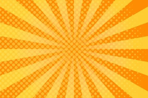 Flat comic style background with halftone Illustrazione stock