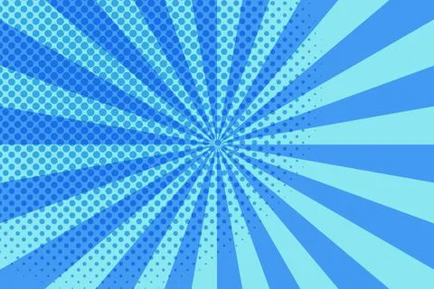 Flat comic style background with halftone Stock Illustration