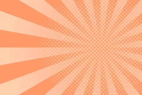 Flat comic style background with halftone Stock Illustration