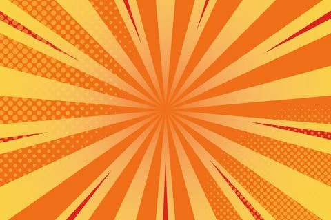 Flat comic style background with halftone Illustrazione stock