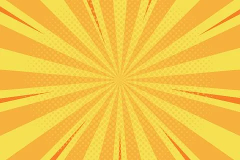 Flat comic style background with halftone Stock Illustration