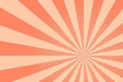 Flat comic style background with halftone Stock Illustration