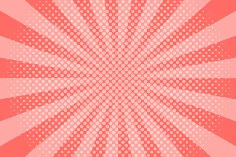 Flat comic style background with halftone Stock Illustration