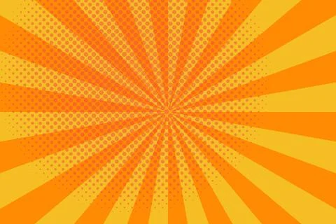 Flat comic style background with halftone Stock Illustration