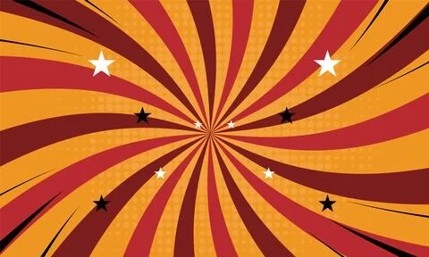 Flat comic style with stars background isolated Stock Illustration