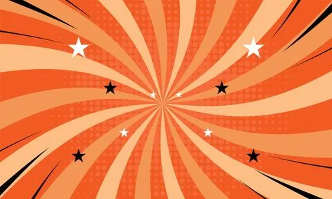 Flat comic style with stars background concept Stock Illustration