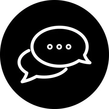Flat comment icon as chat symbol Stock Illustration