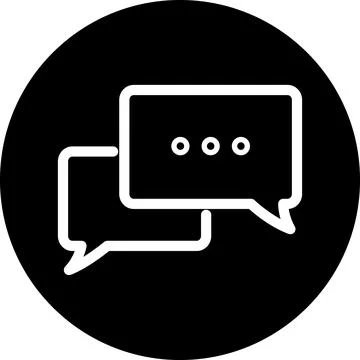 Flat comment icon as communication symbol Stock Illustration