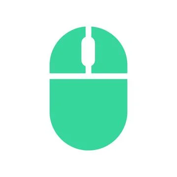 Flat Computer Mouse Icon Symbol Vector Illustration Stock Illustration