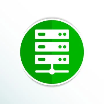 Flat Computer Server system icon vector illustration 스톡 일러스트