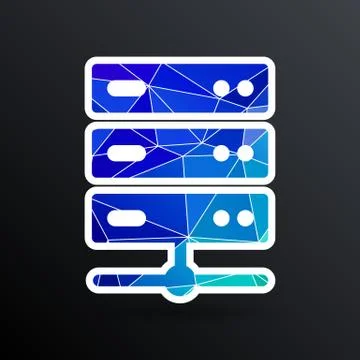 Flat Computer Server system icon vector illustration Illustrazione stock