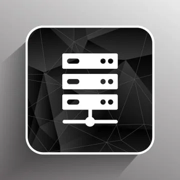 Flat Computer Server system icon vector illustration Stock Illustration