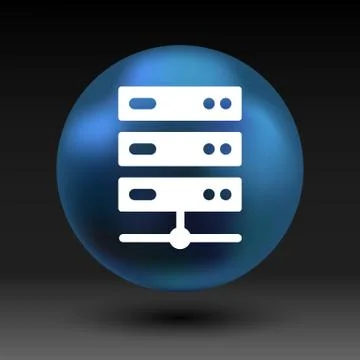 Flat Computer Server system icon vector illustration Stock Illustration