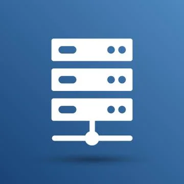 Flat Computer Server system icon vector illustration Stock Illustration