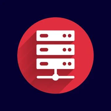 Flat Computer Server system icon vector illustration イラスト素材