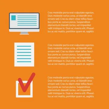 Flat concept of documents for business - vector illustration Illustrazione stock