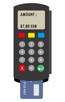 Flat concept POS terminal Stock Illustration