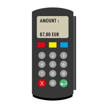Flat concept POS terminal Stock Illustration