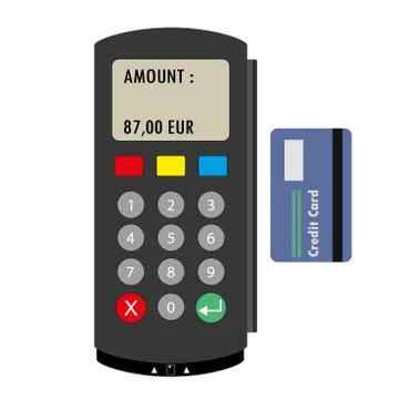 Flat concept POS terminal Stock Illustration