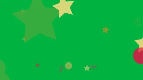 Flat confetti moving and shifting on transparent bg triggered by orange star Stock Footage 333630596