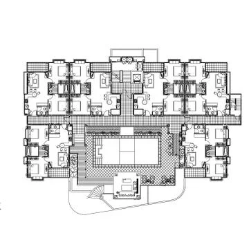 Flat construction plan Stock Illustration