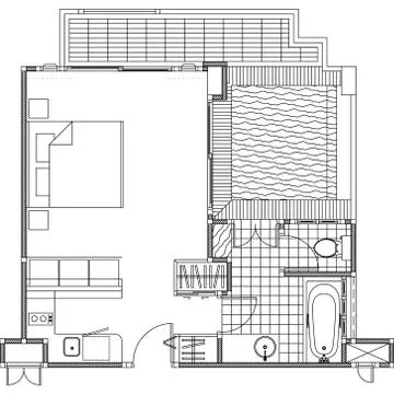 Flat construction plan vector Stock Illustration