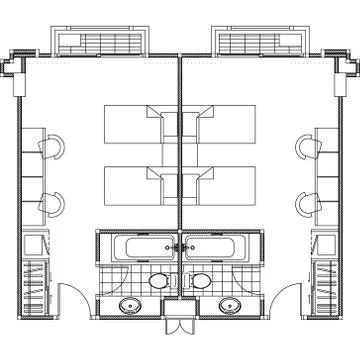 Flat construction plan vector Stock Illustration