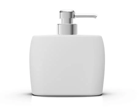 Flat cosmetic container bottle Illustrazione stock