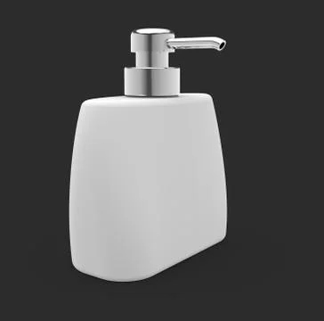 Flat cosmetic container bottle Stock Illustration