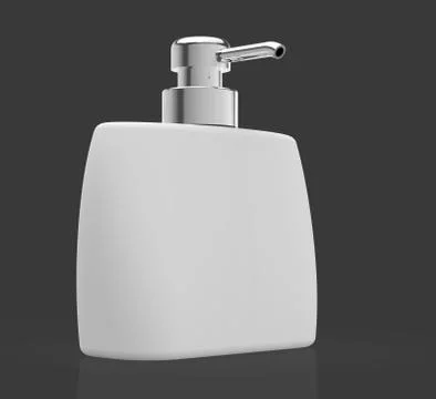 Flat cosmetic container bottle Illustrazione stock