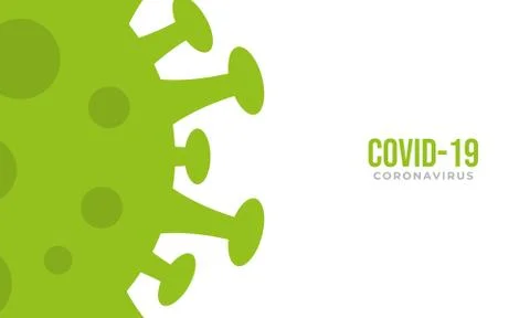 Flat covid-19 background . green corona virus background design Stock Illustration