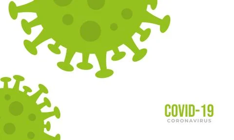 Flat covid-19 background . green corona virus background design Stock Illustration