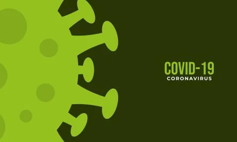 Flat covid-19 background . green corona virus background design Stock Illustration