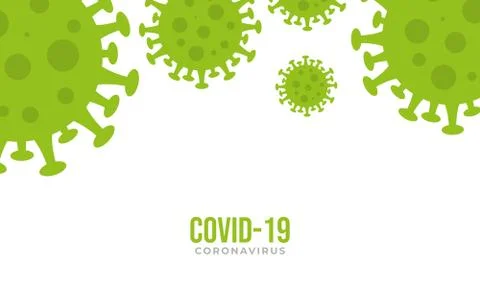 Flat covid-19 background . green corona virus background design Stock Illustration