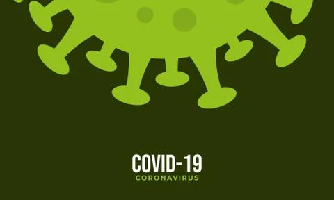 Flat covid-19 background . green corona virus background design Stock Illustration