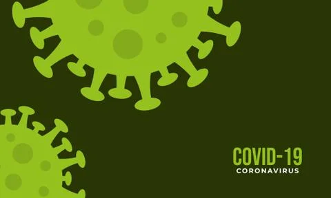 Flat covid-19 background . green corona virus background design Stock Illustration