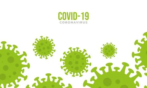 Flat covid-19 background . green corona virus background design Stock Illustration