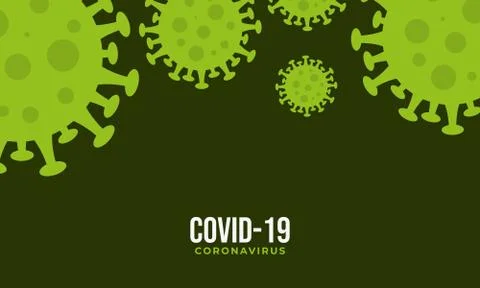 Flat covid-19 background . green corona virus background design Stock Illustration