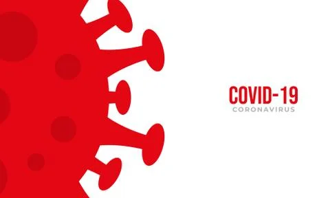 Flat covid background design , red corona virus background illustration desig Stock Illustration