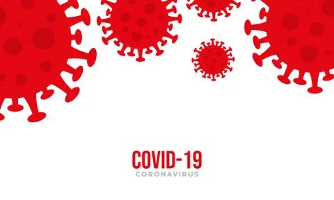 Flat covid background design , red corona virus background illustration desig Stock Illustration