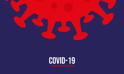 Flat covid background design , red corona virus background illustration desig Stock Illustration