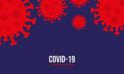 Flat covid background design , red corona virus background illustration desig Stock Illustration