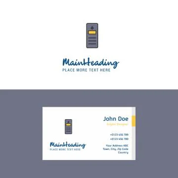 Flat CPU  Logo and Visiting Card Template. Busienss Concept Logo Design 스톡 일러스트