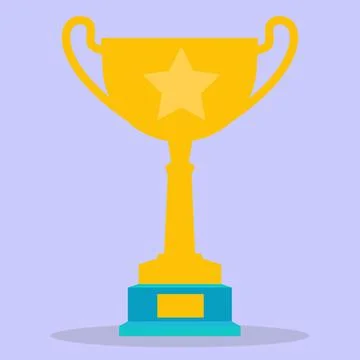 Flat cup design. The award for the first place of the champion. Stock Illustration
