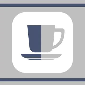 Flat Cup Icon Stock Illustration